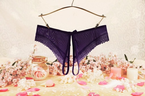 SB - Crotchless Panties 229 - Purple photo