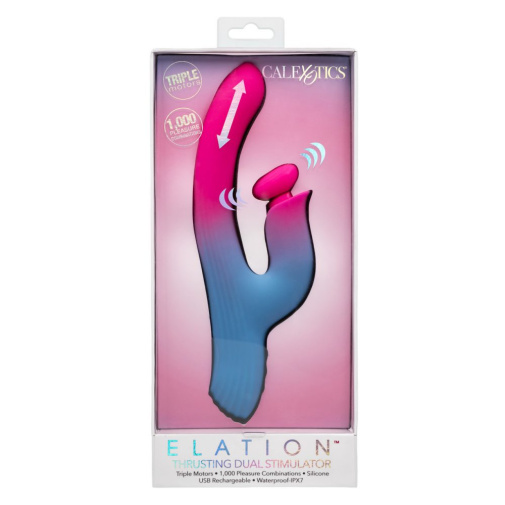 CEN - Elation Thrusting Dual Stimulator - Blue/Pink photo