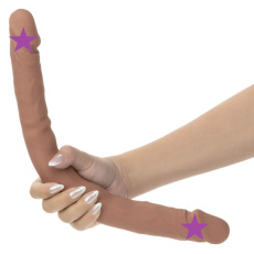 CEN - 16" Studs Dual Dildo - Brown photo