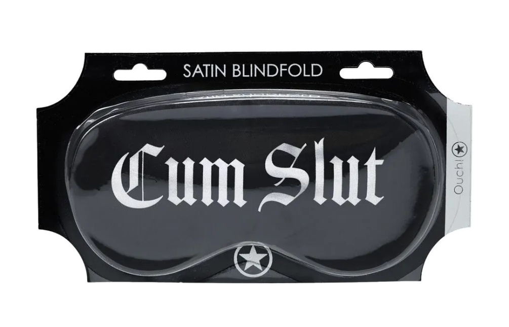 Ouch - Cum Slut Eye Mask - Black 照片-4