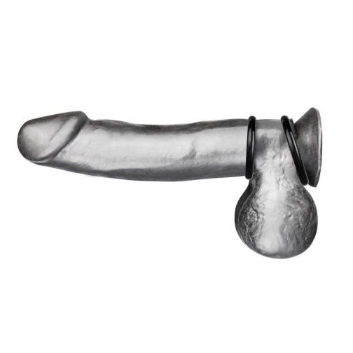 Blueline - Silicone Cock Ring Set - Black photo