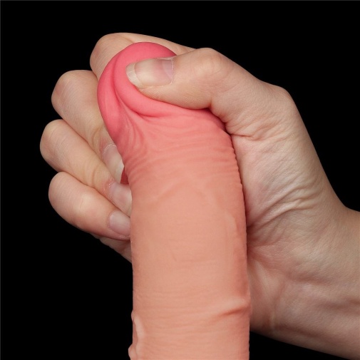 Lovetoy - 7.5" Curved Sliding Skin Dildo - Flesh photo