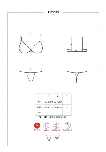 Obsessive - Giftella 2件套装 - 红色 - L/XL 照片