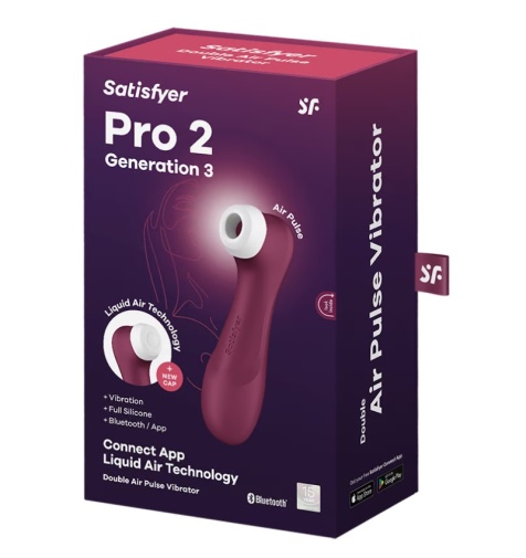 Satisfyer - Pro 2 三代程式控制陰蒂吸啜器 - 酒紅色 照片