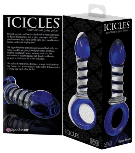 Icicles - 玻璃按摩器81号 - 蓝色 照片