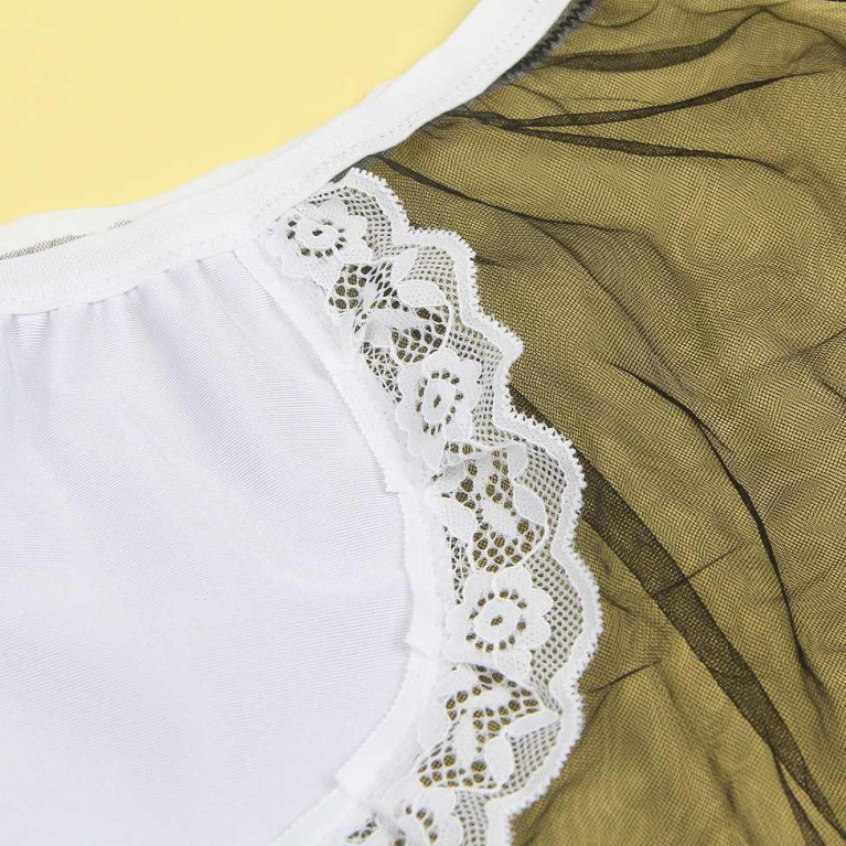 Ohyeah - 蕾丝女仆装 - 黑色 - 5XL 照片