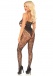 Leg Avenue - Harness Halter Floral Lace Bodystocking - Black photo-2