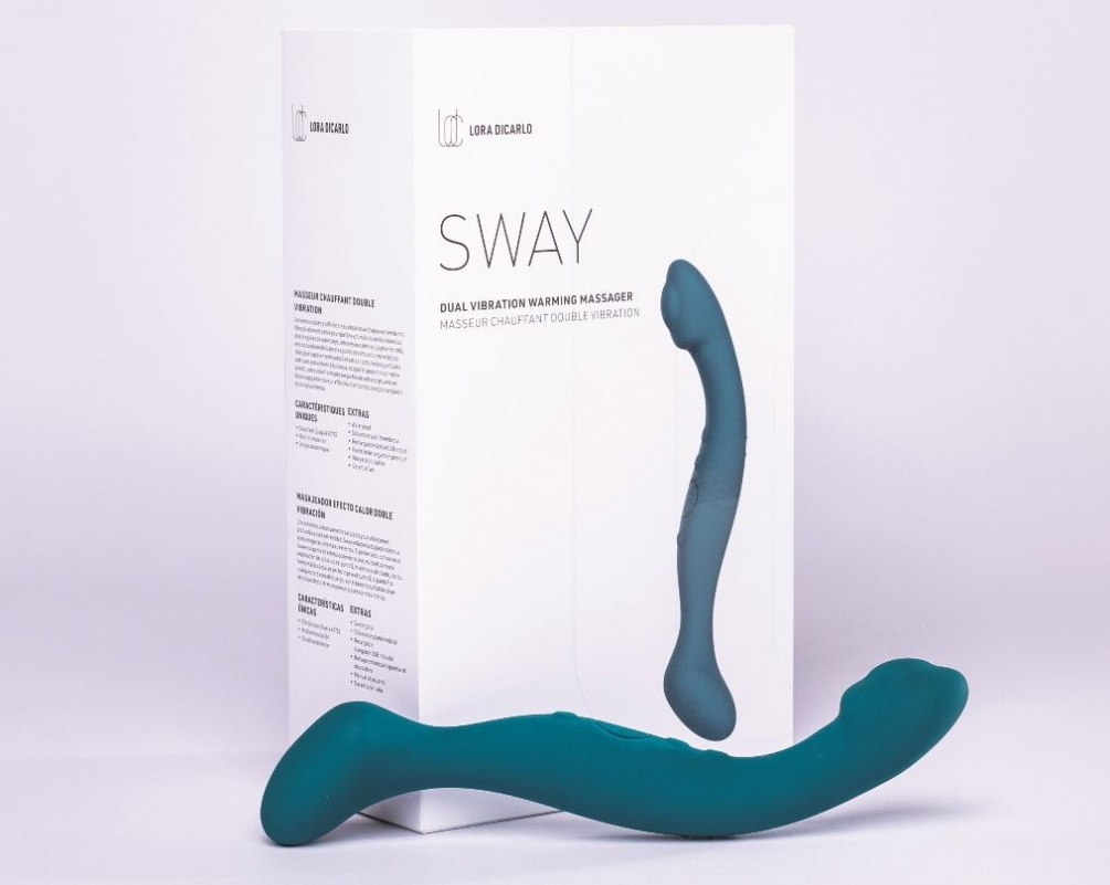 Sway warms to 104° F / 40° C, just above body temp for enhan... Lora DiCarlo - Sway Dual Warming Vibro Massager - Teal photo-15