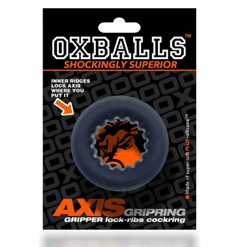 Oxballs - AXIS Rib Griphold Cockring - Black Ice photo