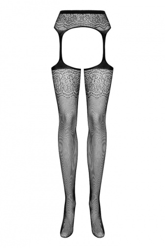 Obsessive - Garter Stockings S207 - Black - S/M/L photo