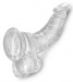 King Cock - 7.5" Cock w Balls - Clear photo-3