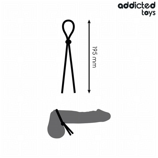 Addicted Toys - Simple Lasso Cock Ring - Black photo