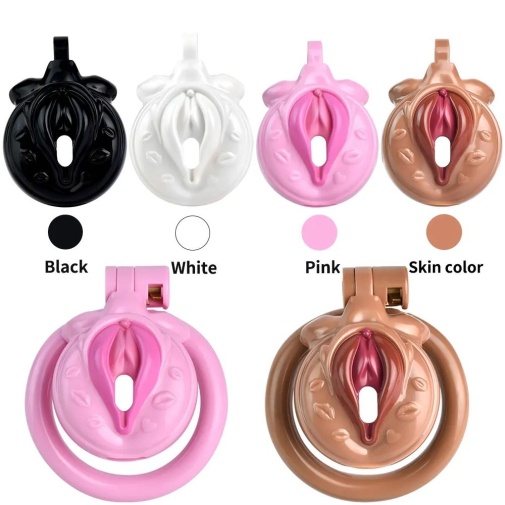 FAAK - Pussy Resin Chastity Cage 45mm - Flesh photo