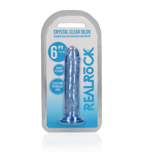 RealRock - 6" Straight Realistic Dildo - Blue 照片