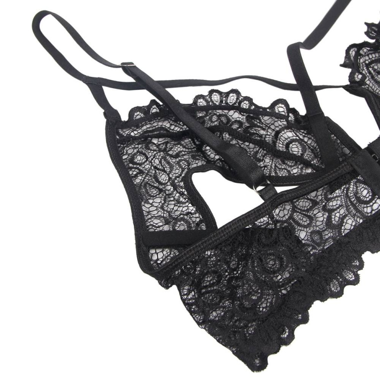 Ohyeah - Crotchless Temptation Set - Black - XL photo