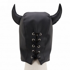 MT - Bull Horns Mask - Black photo