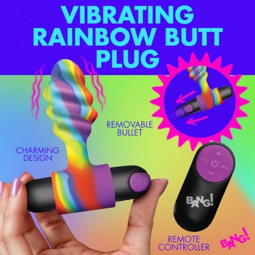 Bang! - Rainbow Vibro Butt Plug 照片