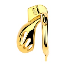 FAAK - Chastity Cage 184 w Belt & Plug - Gold 照片