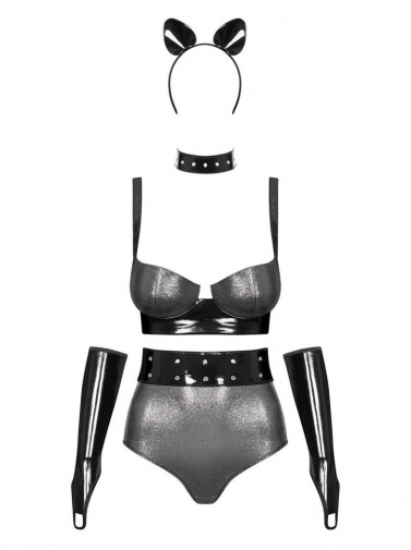 Obsessive - Silveria Set - Black - L/XL photo