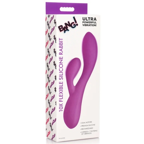 Bang! - 10X Flexible Rabbit Vibrator - Purple photo