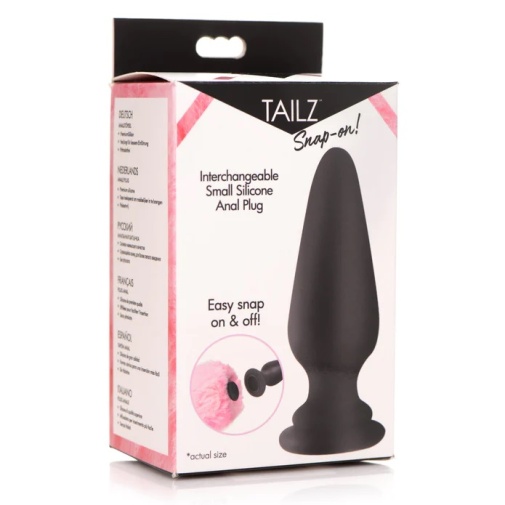 Tailz - Snap-On 肛塞 細碼 - 黑色 照片
