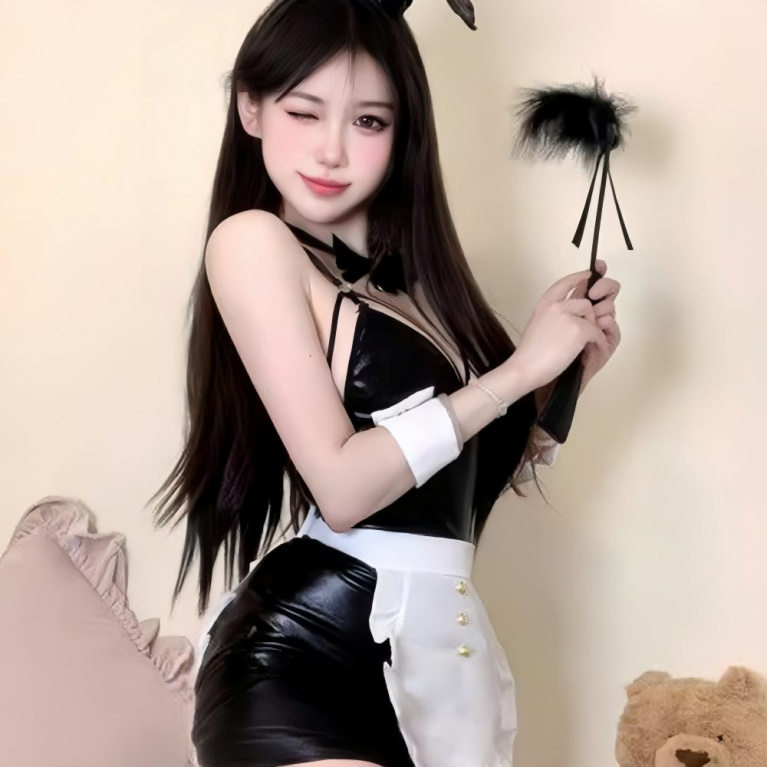 KR - Bondage Maid Costume KRW-166 - Black 照片