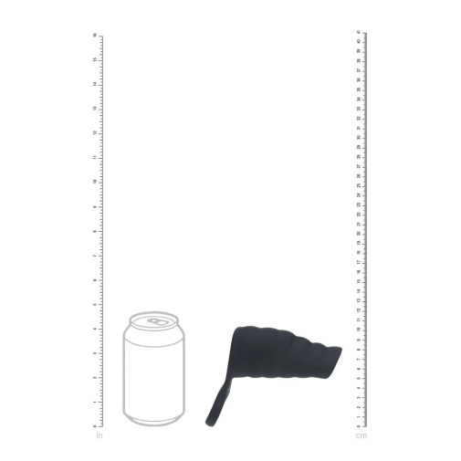 Levelz - 震动式螺纹阴茎增粗套 - 黑色 照片