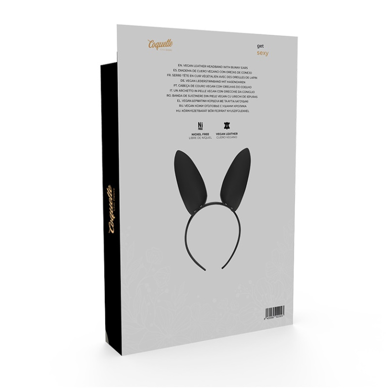 Coquette - Headband w Bunny Ears - Black photo