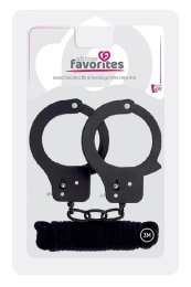 Dreamtoys - All Times Metal Cuffs w Ropes 3m - Black 照片