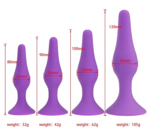 MT - Silicone Anal Plug 100x32mm - Purple photo