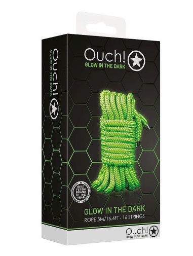 Ouch - Glow In Dark Rope 5m - Green photo