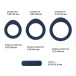 SVAKOM - Trioo Silicone Cock Ring Set - Dark Blue photo-5