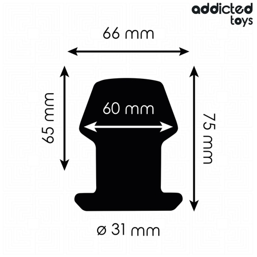 Addicted Toys - Extreme Hollow Anal Plug S - Black photo