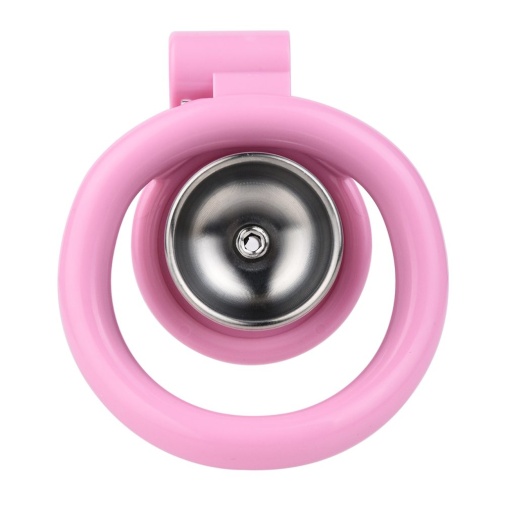 FAAK - Chastity Cage 45mm w Catheterization Hood - Pink 照片