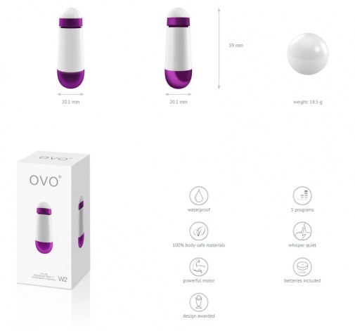 Ovo - W2 Vibro Bullet - Metallic Purple photo