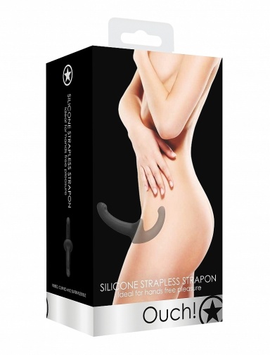 Ouch - Silicone Strapless Strap-On - Black photo