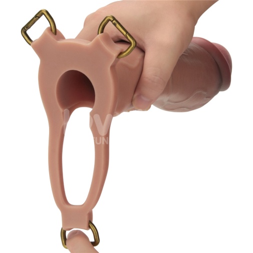 Lovetoy - Ingen 空心穿戴式 10'' 假阳具套装 加细码至中码 - 肉色 照片