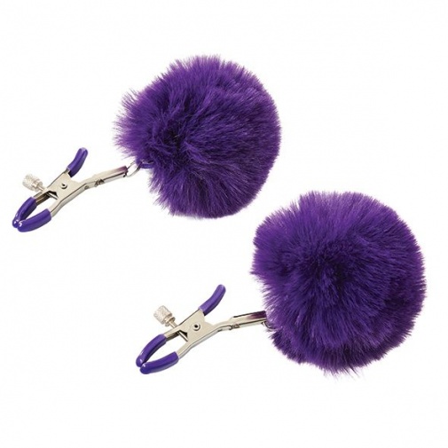 Sportsheets - Sincerely Fur Nipple Clips - Purple photo