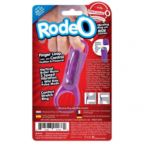 The Screaming O - Rodeo Spinner 手指震動器 - 紫色 照片
