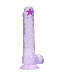 RealRock - 8" Realistic Dildo w Balls - Purple 照片