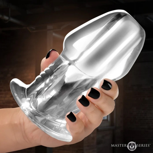 Master Series - Dicked Hollow Plug XL - Clear photo