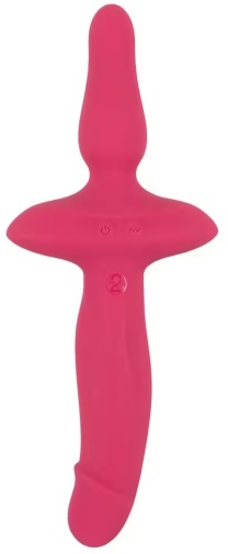 Couple Choise - 2in1 Vibrator w Butt Plug - Pink 照片