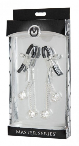 Master Series - Ornament Adjustable Nipple Clamps with Jewel Accents photo