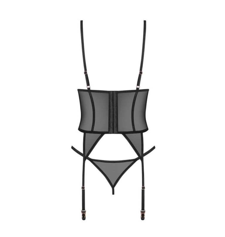 Obsessive - Euridia 露乳紧身束衣 - 黑色 - 中码/大码 照片