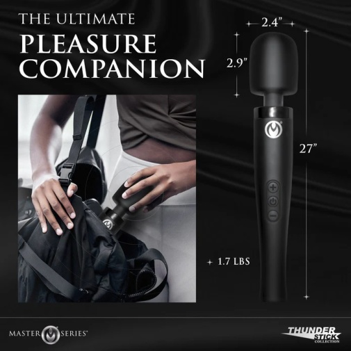 Master Series - Thunderstick Pro Wand Massager - Black 照片