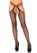 Leg Avenue - Scalloped Strappy Suspender Hose - Black photo