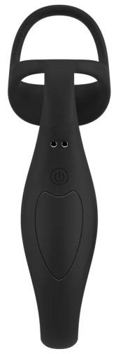 Rebel - Cock Ring w Prostate Plug - Black photo