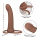 CEN - Maxx Ribbed Vibro Dual Penetrator - Brown photo-9