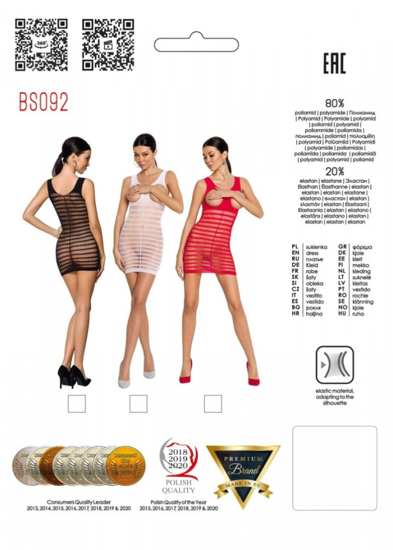Passion - Dress BS092 w Open Cups - Black photo
