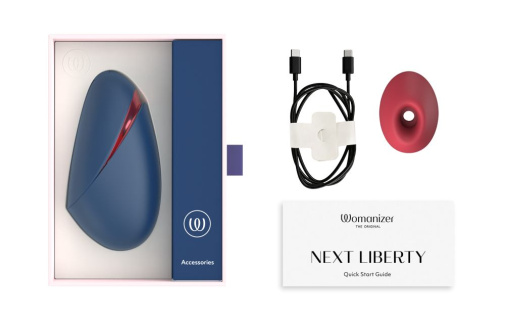 Womanizer - Next Liberty 3D Pleasure Air Stimulator - Blue/Red photo